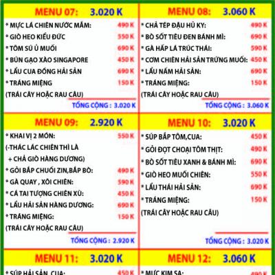 Tiệc Bàn 10 người 2